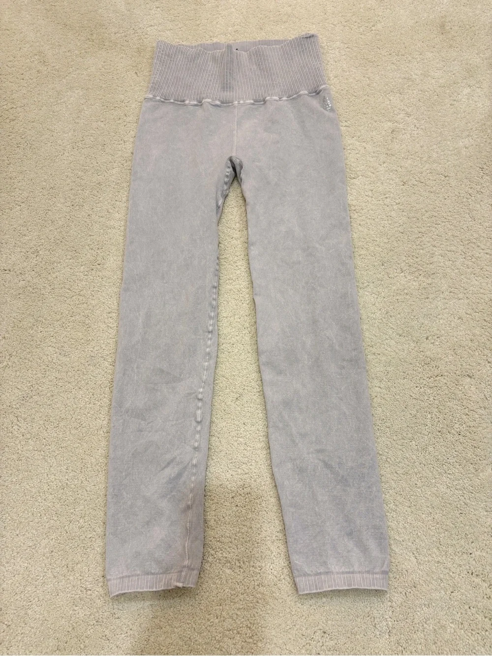 Free People Good Karma Ice Grey High-Rise Leggings M/L